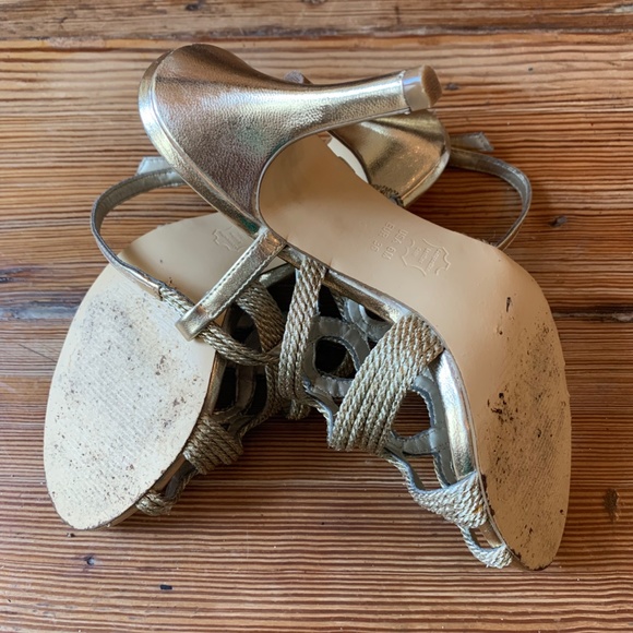 Adrianna Papell gold braid sandals-6M - Picture 2 of 7